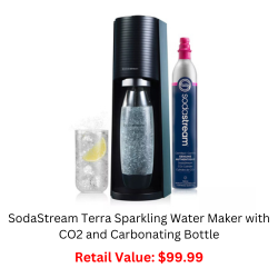 SodaStream Terra Sparkling Water Maker with CO2 and Carbonating Bottle